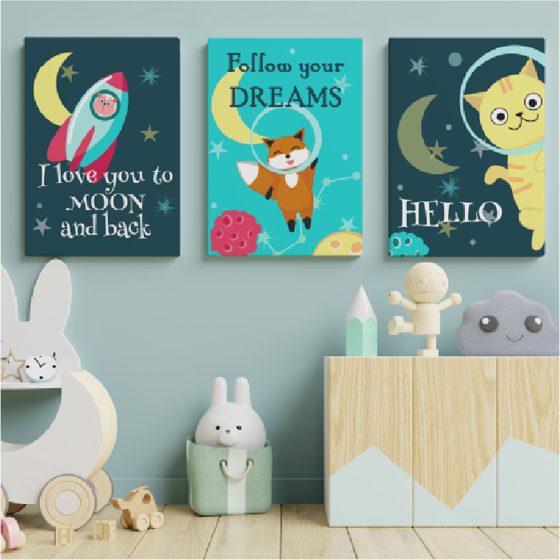 Canvas | Set de 3 Piezas Personalizado Motistore Espacio
