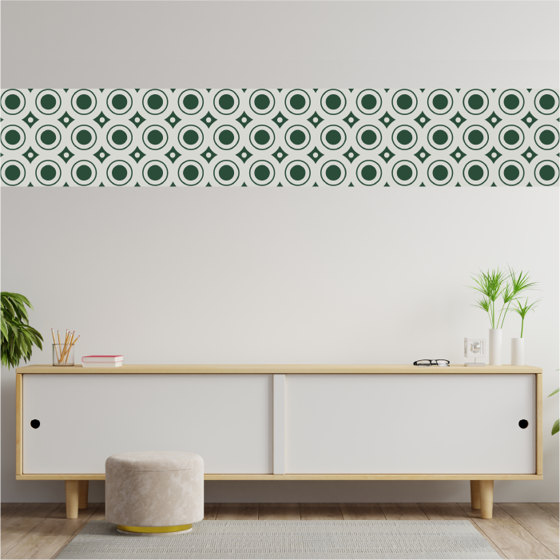 Foto de Cenefa Decorativa | Dots verde