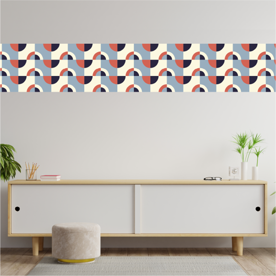 Foto de Cenefa Decorativa | Retro azul