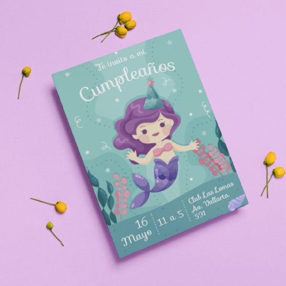 Foto de Invitación personalizada | Sirena