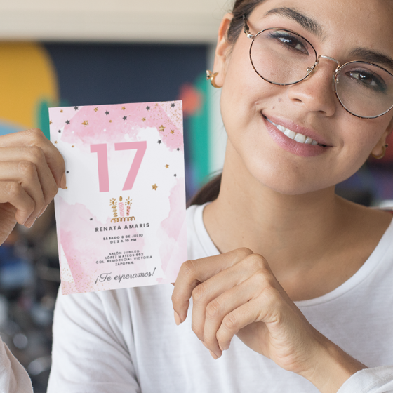 Foto de Invitación personalizada | Sweet pink