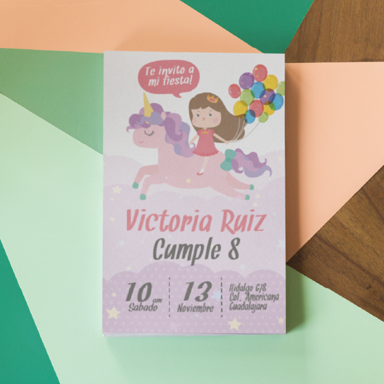 Foto de Invitación personalizada | Unicornio