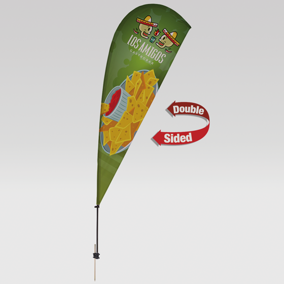 Foto de KIT BANDERA PUBLICITARIA (IMPRESIÓN DOBLE CARA CON ESTACA DE ANCLAJE)  289 CM
