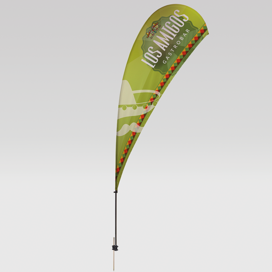 Foto de KIT BANDERA PUBLICITARIA (IMPRESIÓN UNA CARA CON ESTACA DE ANCLAJE) 396 CM