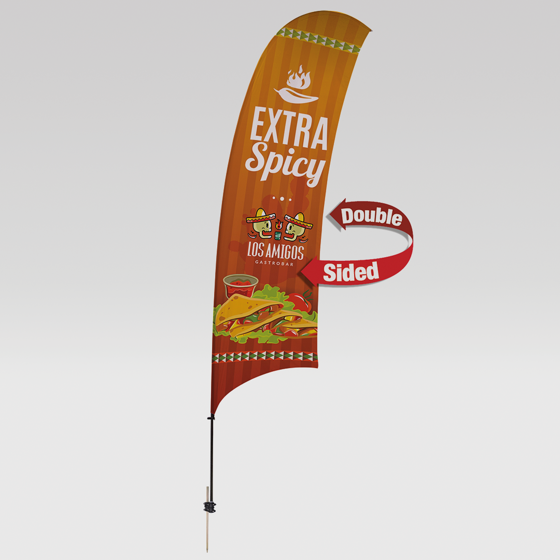 Foto de KIT BANDERA PUBLICITARIA (IMPRESIÓN DOBLE CARA CON ESTACA DE ANCLAJE) 457 CM