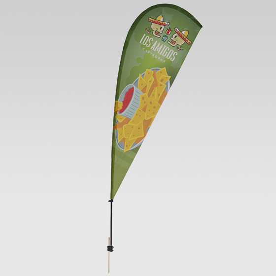 Foto de KIT BANDERA PUBLICITARIA (IMPRESIÓN UNA CARA CON ESTACA DE ANCLAJE) 289 CM