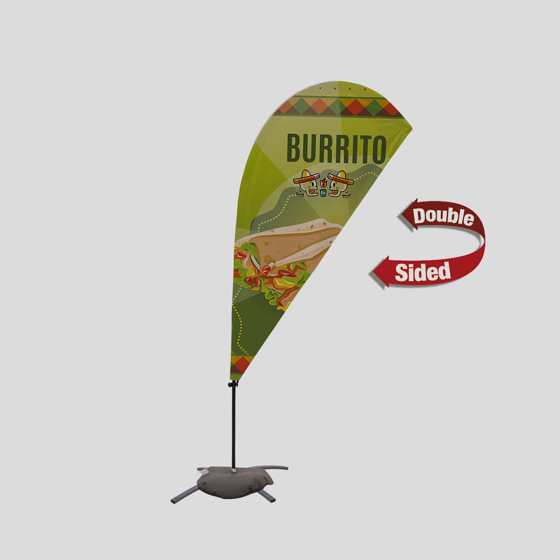 Foto de KIT BANDERA PUBLICITARIA (IMPRESIÓN DOS CARAS CON BASE EN CRUZ) 198 CM