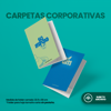 Folder corporativo personalizado tamaño carta 22.5x30 cm, sin pestaña, ideal para presentaciones profesionales