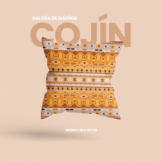 Cojín decorativo con impresión personalizada, selecciona diseño desde galería de estilos